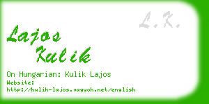 lajos kulik business card